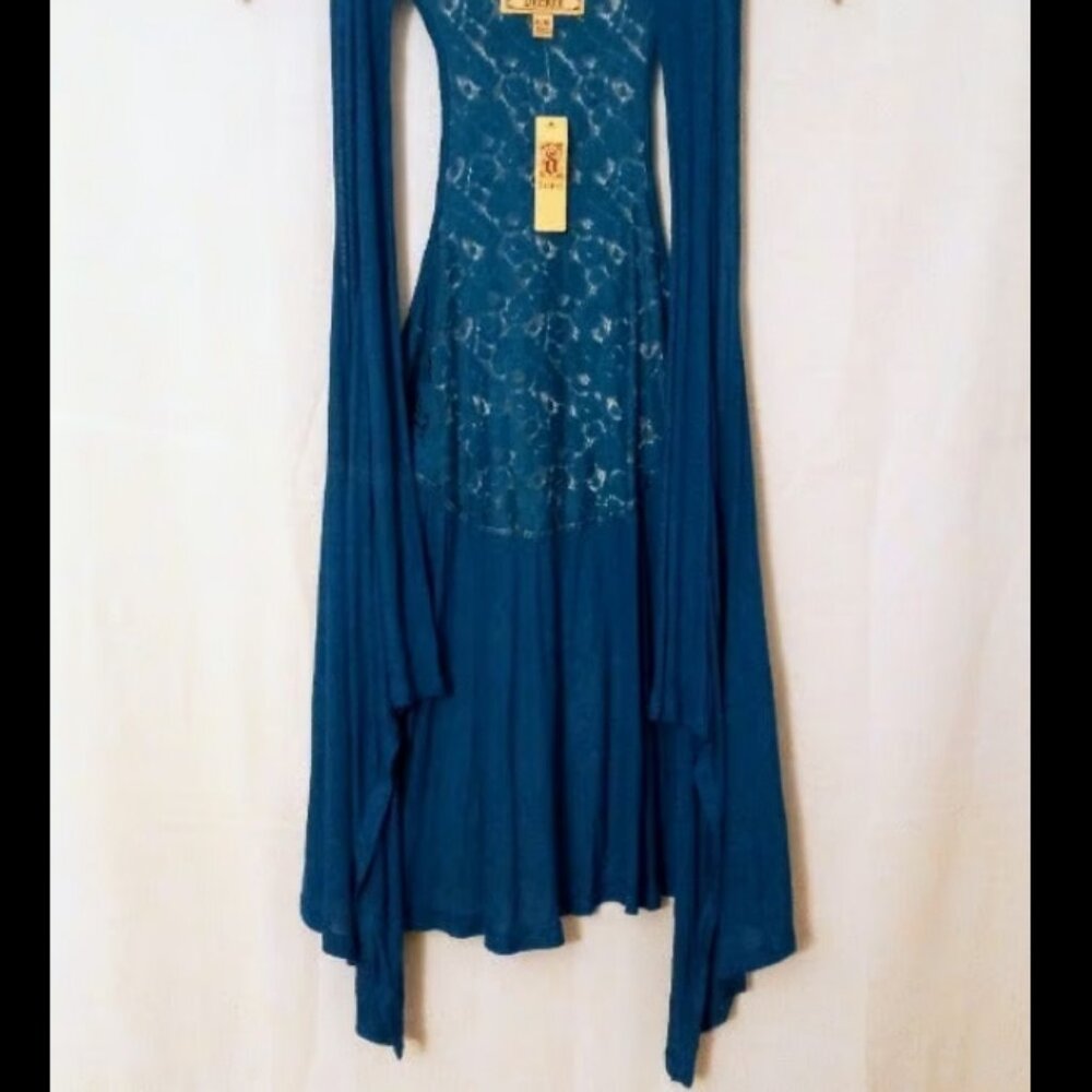 NWT Decree Women Long Open Front Vest Tunic Shawl Collar Draped Sleeveless Top